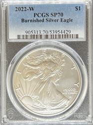 2022-W Burnished Silver Eagle SP70 PCGS
