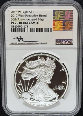 2016-W Silver Eagle Lettered Edge PF70UCAM NGC