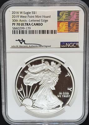 2016-W Silver Eagle Lettered Edge PF70UCAM NGC