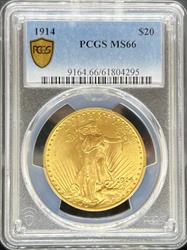 1914 $20 St Gaudens MS66 PCGS