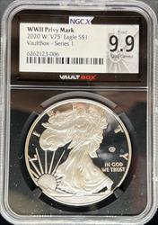 2020-W Vaultbox Silver Eagle WWII Privy V75 PR9.9UCAM NGCX