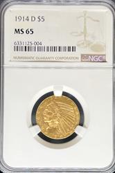 1914-D $5 Liberty MS65 NGC