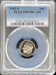 1982-S Roosevelt Dime PR69DCAM PCGS