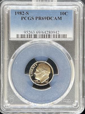1982-S Roosevelt Dime PR69DCAM PCGS