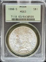 1880-S Morgan Dollar MS63 PCGS OGH