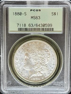 1880-S Morgan Dollar MS63 PCGS OGH