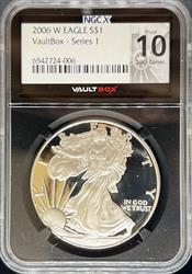 2006-W Vaultbox Silver Eagle PR10UCAM NGCX