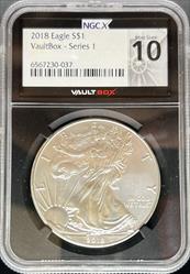 2018 Vaultbox Silver Eagle MS10 NGCX