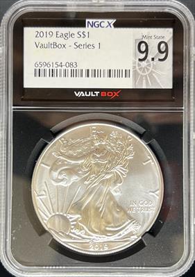 2019 Vaultbox Silver Eagle MS9.9 NGCX