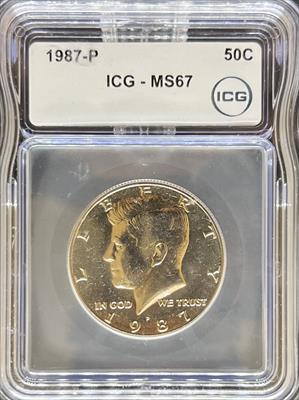 1987 Kennedy Half Dollar MS67 ICG