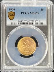 1900 $5 Liberty MS67+ PCGS
