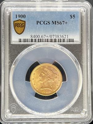 1900 $5 Liberty MS67+ PCGS