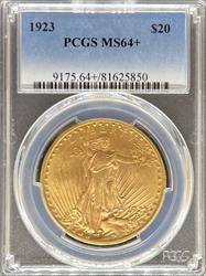 1923 $20 St Gaudens MS64+ PCGS