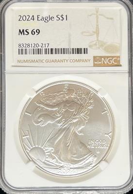 2024 Silver Eagle MS69 NGC