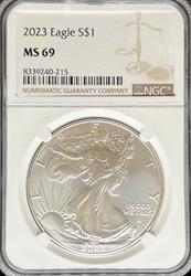 2023 Silver Eagle MS69 NGC