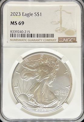 2023 Silver Eagle MS69 NGC