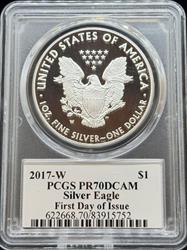 2017-W Silver Eagle PR70DCAM PCGS FDI