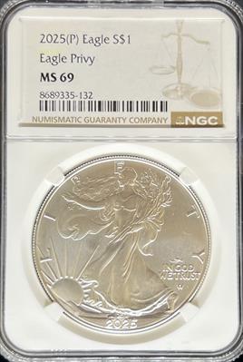 2025 Silver Eagle Privy MS69 NGC