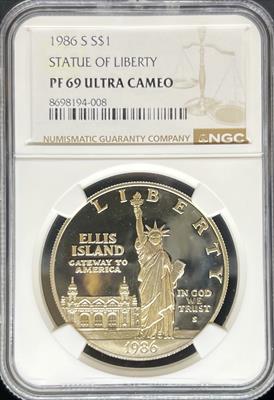 1986-S S$1 Statue of Liberty PF69UCAM NGC