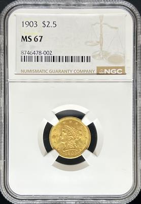 1903 $2.5 Liberty MS67 NGC