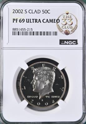 2002-S Clad Kennedy Half Dollar PF69UCAM NGC