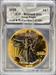 2025 Colorized Silver Eagle Brilliant Uncirculated ICG Gold & Rhodium