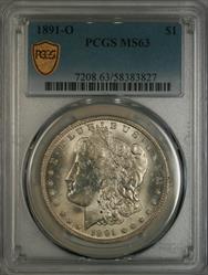 1891-O Morgan Dollar MS63 PCGS