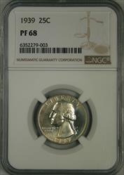 1939 Washington Quarter PR68 NGC