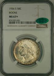 1936-S 50C Boone MS67+ NGC CAC