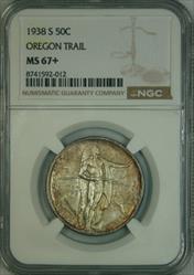 1938-S 50C Oregon MS67+ NGC