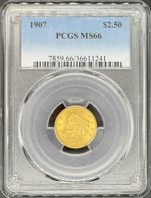 1907 $2.5 Liberty MS66 PCGS