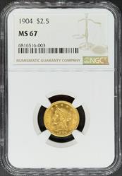 1904 $2.5 Liberty MS67 NGC