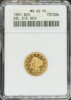 1891 DDR $2.5 Liberty MS62PL ANACS