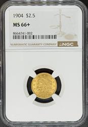 1904 $2.5 Liberty MS66+ NGC