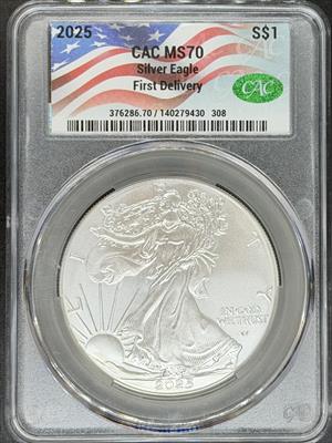 2025 Silver Eagle MS70 CACG 1st Delivery