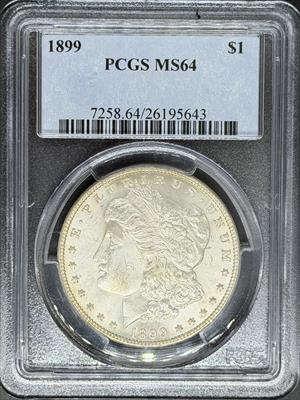 1899 Morgan Dollar MS64 PCGS