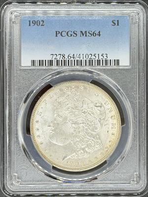 1902 Morgan Dollar MS64 PCGS