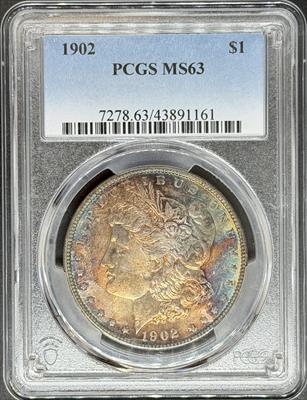 1902 Morgan Dollar MS63 PCGS Toner