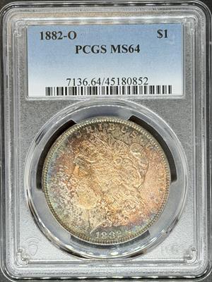 1882-O Morgan Dollar MS64 PCGS Toner