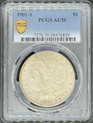 1901-S Morgan Dollar AU50 PCGS