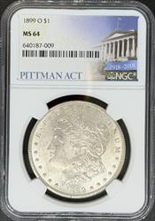 1899-O Morgan Dollar MS64 NGC