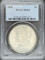 1890 Morgan Dollar MS64 PCGS