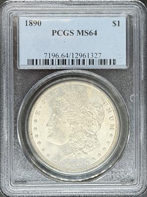 1890 Morgan Dollar MS64 PCGS