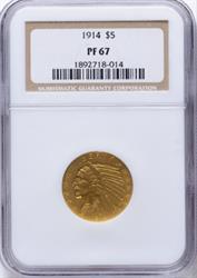 1914 $5 Indian PR67 NGC