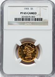 1905 $5 Liberty PR65CAM NGC