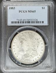 1883 Morgan Dollar MS65 PCGS