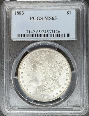1883 Morgan Dollar MS65 PCGS