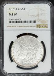 1878-CC Morgan Dollar MS64 NGC