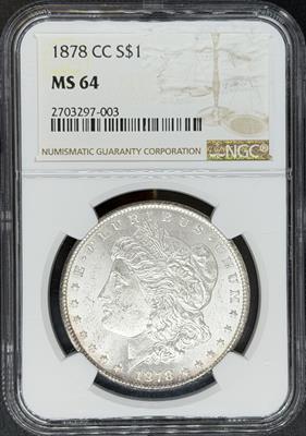 1878-CC Morgan Dollar MS64 NGC
