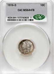 1916-D Mercury Dime MS64FB CACG